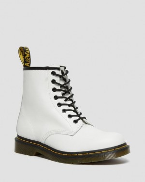 Women's Dr Martens 1460 Smooth Leather Lace Up Boots White | Australia_Dr30869